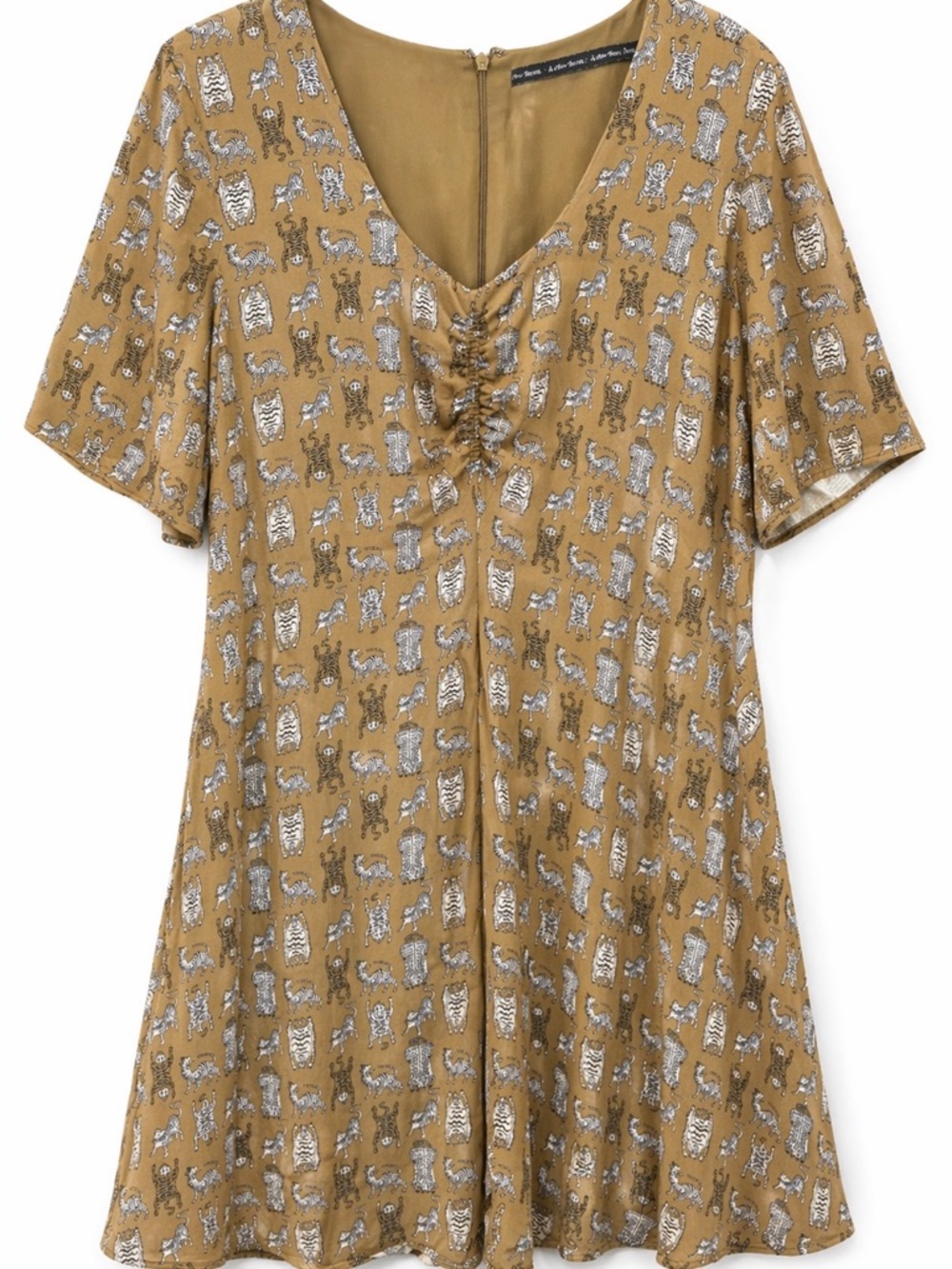 & Other Stories Tiger Print Mini Dress Size 8